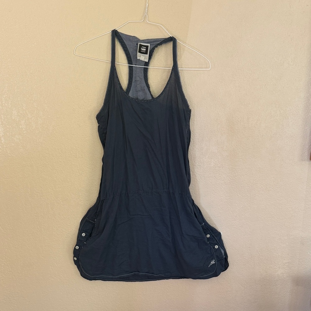 G Star Original RAW mini / long shirt halter soft pockets rare.